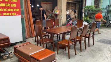 bộ bàn ăn 8 ghế hiện đại