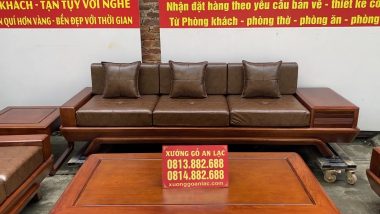 mẫu sofa gỗ sồi cao cấp
