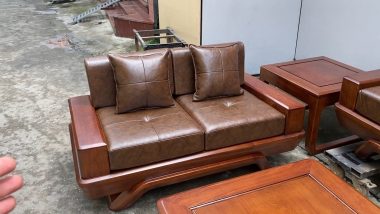 ghế đơn gỗ sồi kèm đệm
