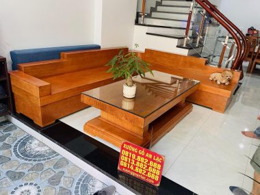 sofa nguyên khối gỗ gõ đỏ hiện đại cực vip