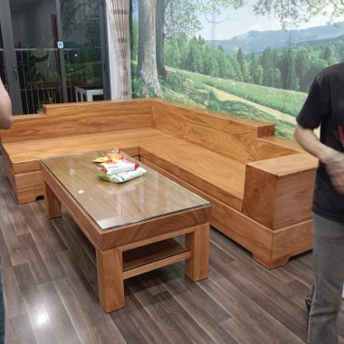 bộ sofa gỗ gõ đỏ nguyên khối
