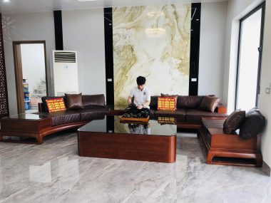 sofa zito hiện đại bọc đệm gỗ gõ đỏ