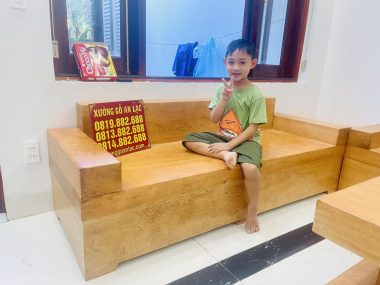 ghế đôi gỗ gõ đỏ nguyên khối