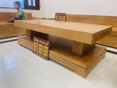 bàn trà mặt nguyên khối dày 11cm