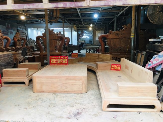 bàn mộc sofa hiện đại gỗ gõ đỏ