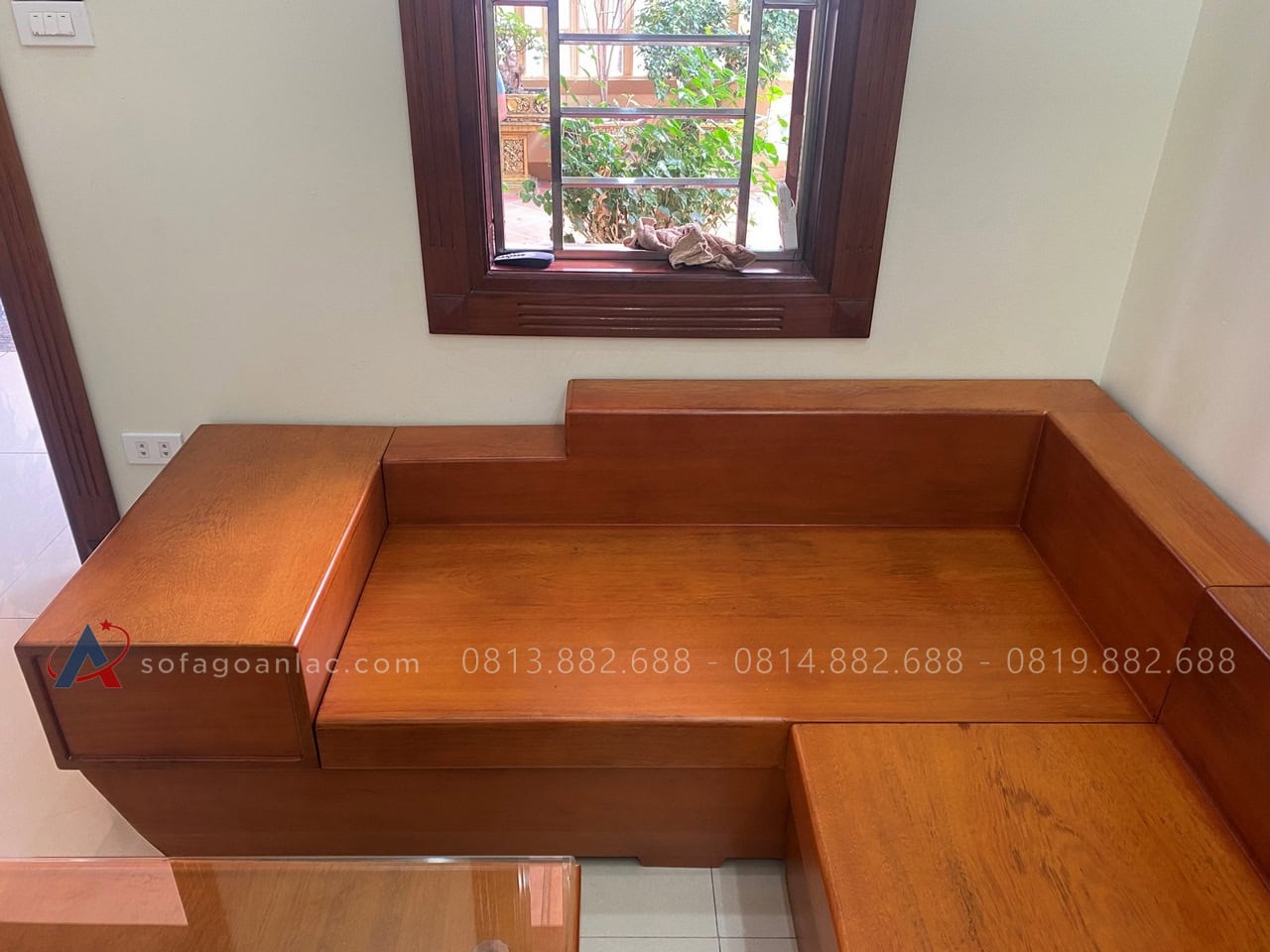 sofa băng dài ghép góc chữ L hiện đại