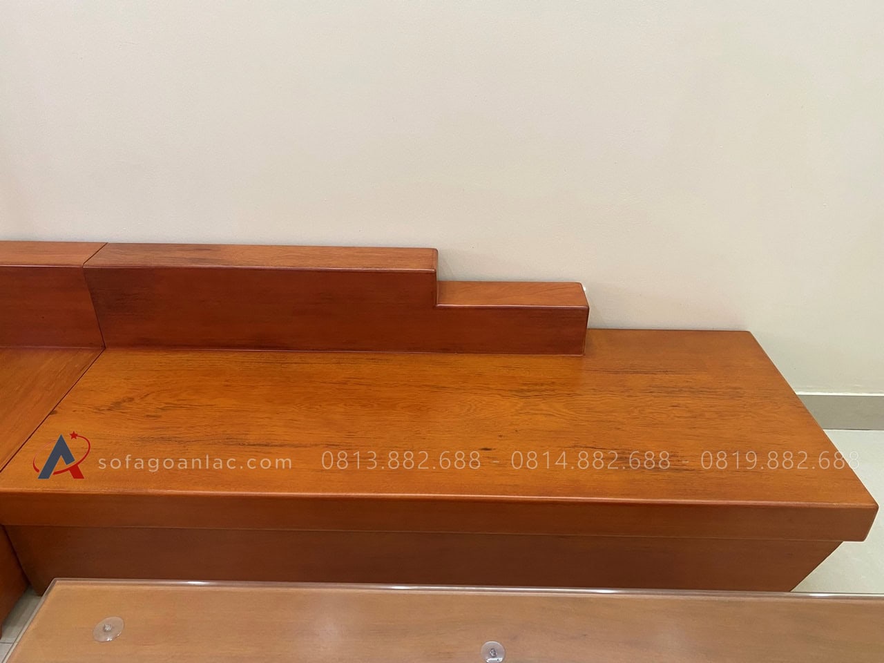 khối ghế băng lớn gỗ gõ đỏ