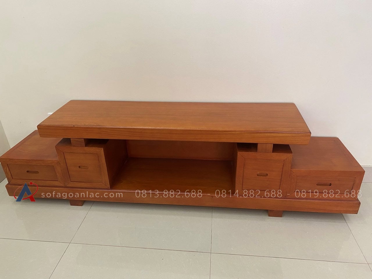 kệ tivi gỗ gõ đỏ