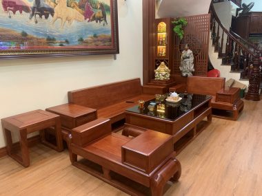 sofa zito chân đùi gà gỗ gõ đỏ hiện đại