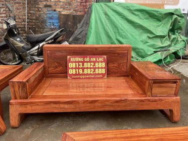 ghế đôi gỗ hương đá tay hộp