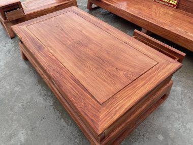 bàn trà mặt khung tranh ván liền