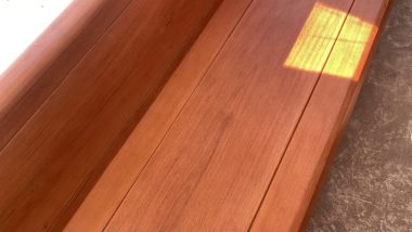 Mặt gỗ gõ đỏ giáp mịn