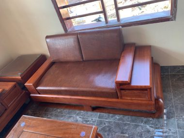 ghế đôi gỗ hương đá tay ngăn kéo