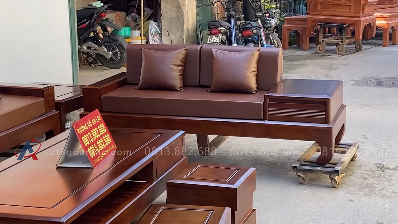 bộ sofa gỗ hương đá