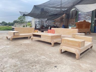 bàn mộc sofa gỗ gõ đỏ chân đùi gà