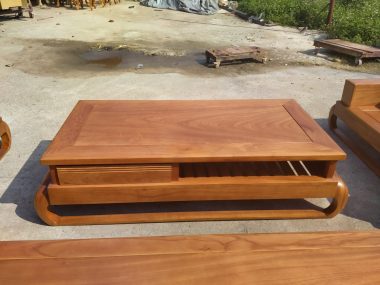 bàn trà chữ nhật gỗ gõ đỏ