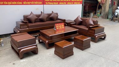 mẫu sofa đùi gà đại vương gỗ hương đá