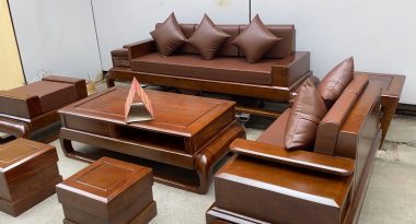 bộ sofa 7 món gỗ hương đá