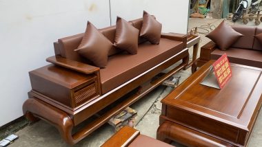 Ghế băng tay lệch có tab ngăn kéo