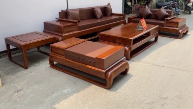 mẫu sofa gỗ hương đá cực chất lượng