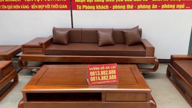 bàn trà mặt khung tranh ván liền