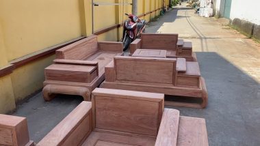 bộ sofa gỗ hương đá