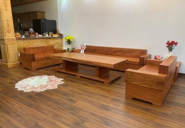 siêu phẩm sofa nguyên khối gỗ hương đá phong cách hiện đại