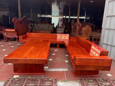 sofa gỗ góc L cực tiện dụng