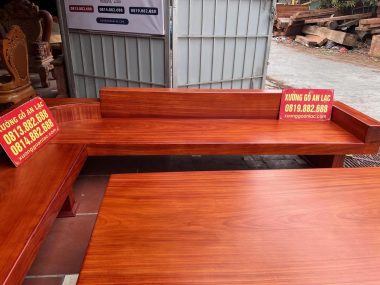 ghế băng dài nguyên khối góc L