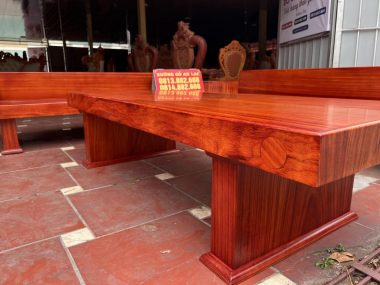 Mặt bàn nguyên khối gông 2 đầu