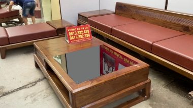 bàn trà chữ nhật rộng rãi
