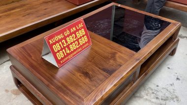 mặt bàn kèm kính ấn tượng