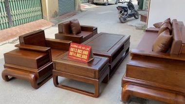bộ đôi bàn trà và đôn đầu bàn