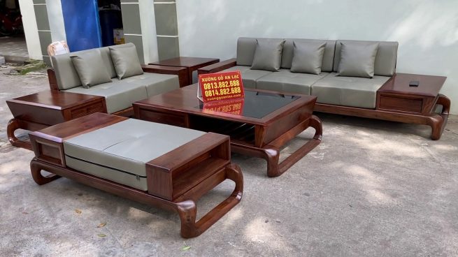 sofa zito chân xoắn gỗ óc chó