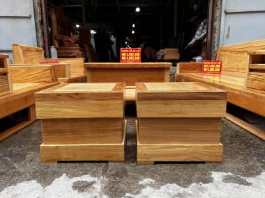 hai đôn ngồi gỗ gõ đỏ