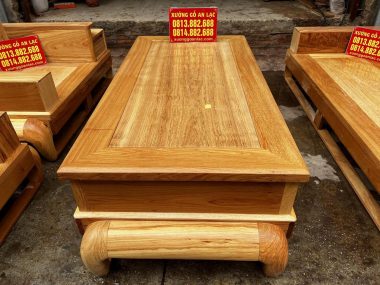 mặt bàn trà khung tranh ván liền