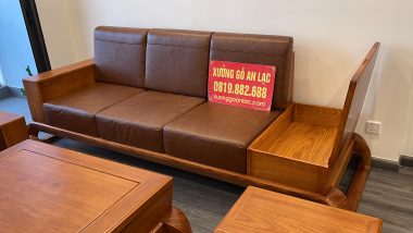 ghế dài bộ sofa hiện đại gỗ gõ đỏ