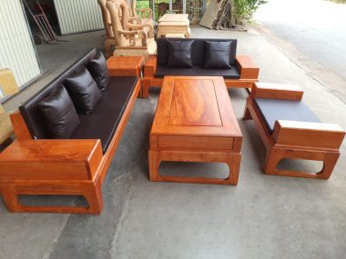 sofa gỗ hiện đại gỗ hương đá