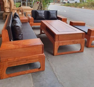 bàn trà sofa hiện đại gỗ hương